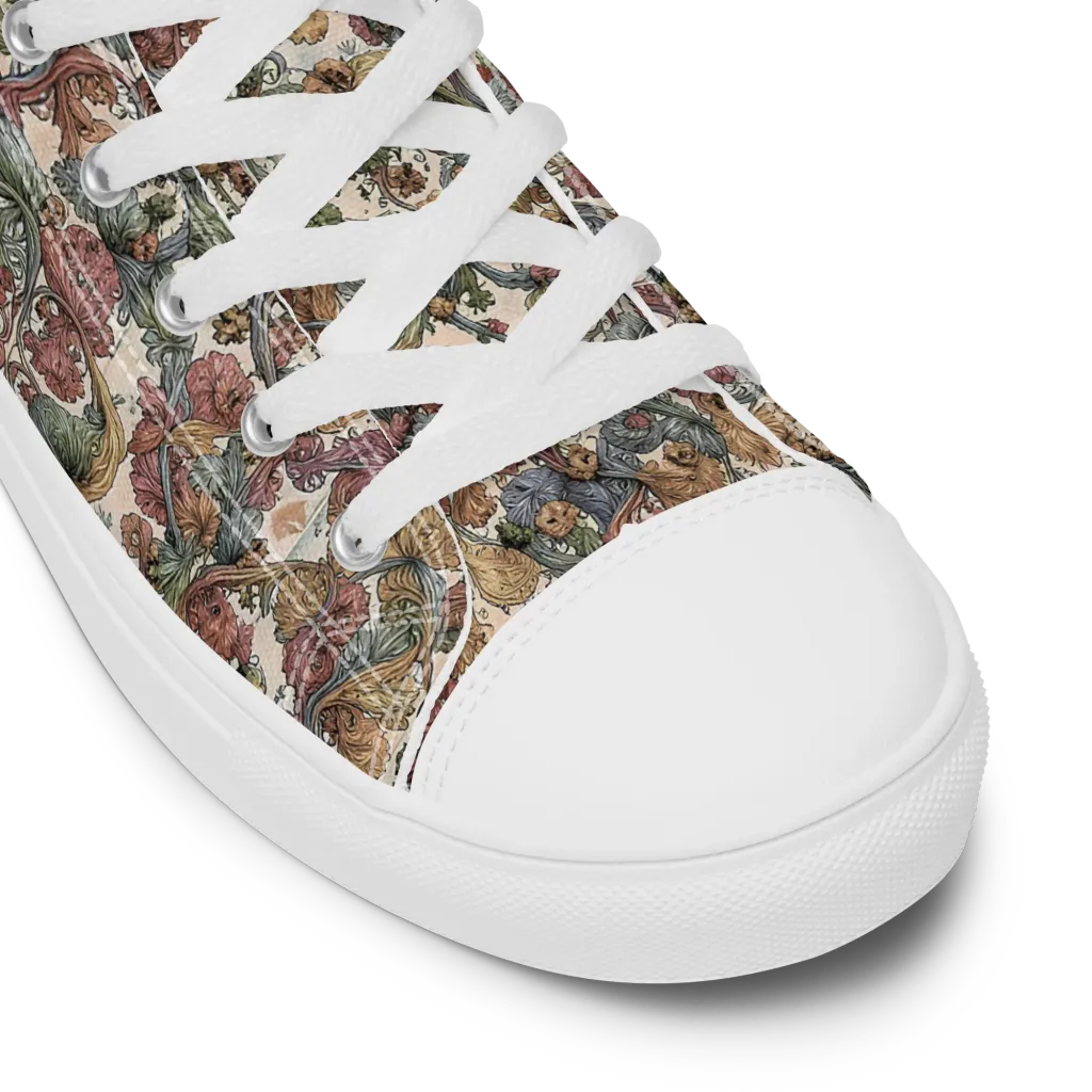 Velvet Herbarium on Women's High Top Canvas Shoes — Product details