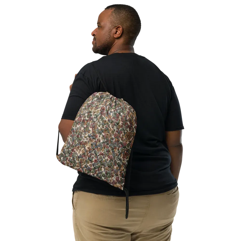 Velvet Herbarium on Drawstring Bag — Front