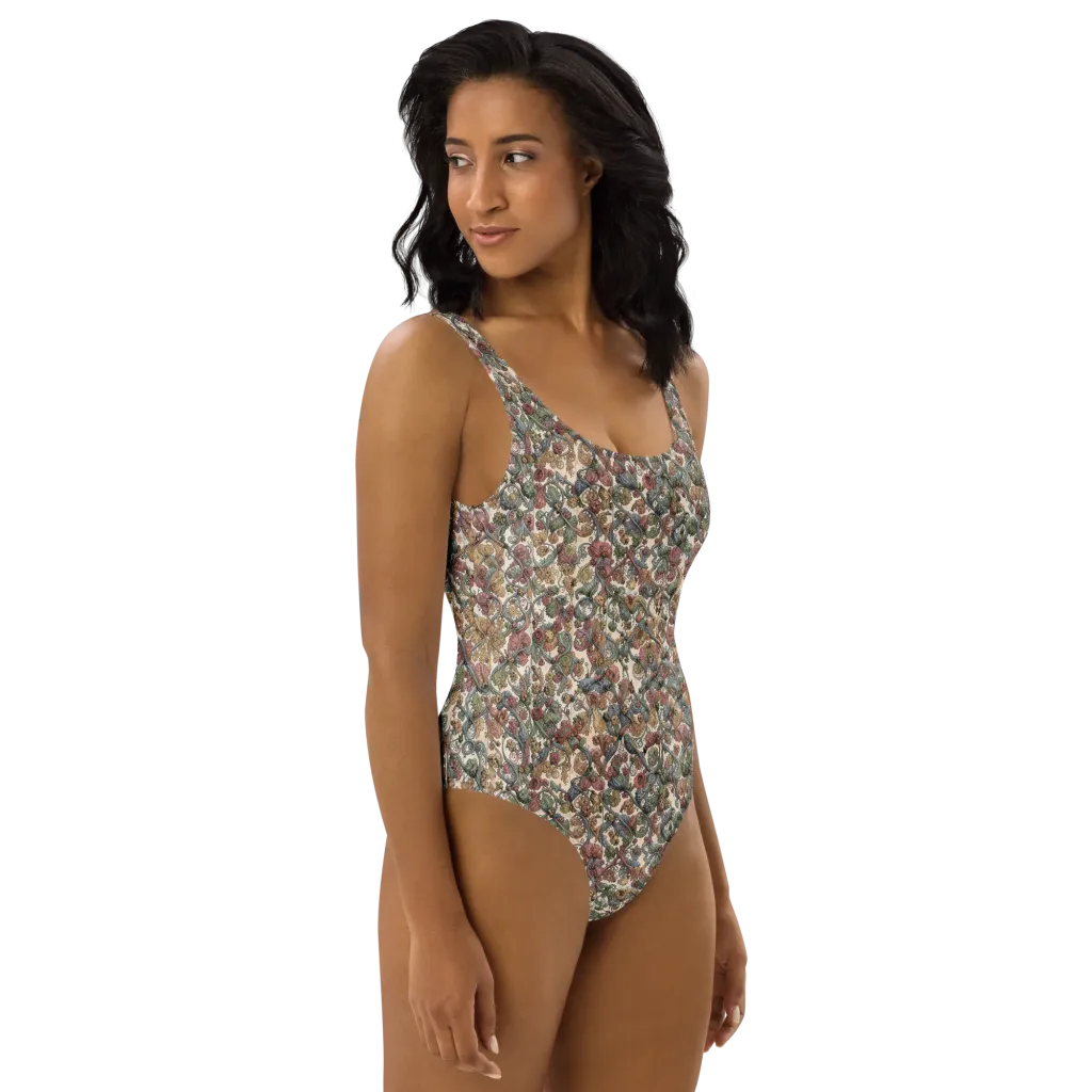 Velvet Herbarium on One-Piece Swimsuit — Right