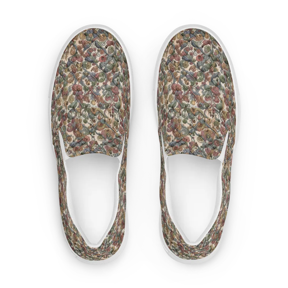 Velvet Herbarium on Women's Slip-On Canvas Shoes — Front