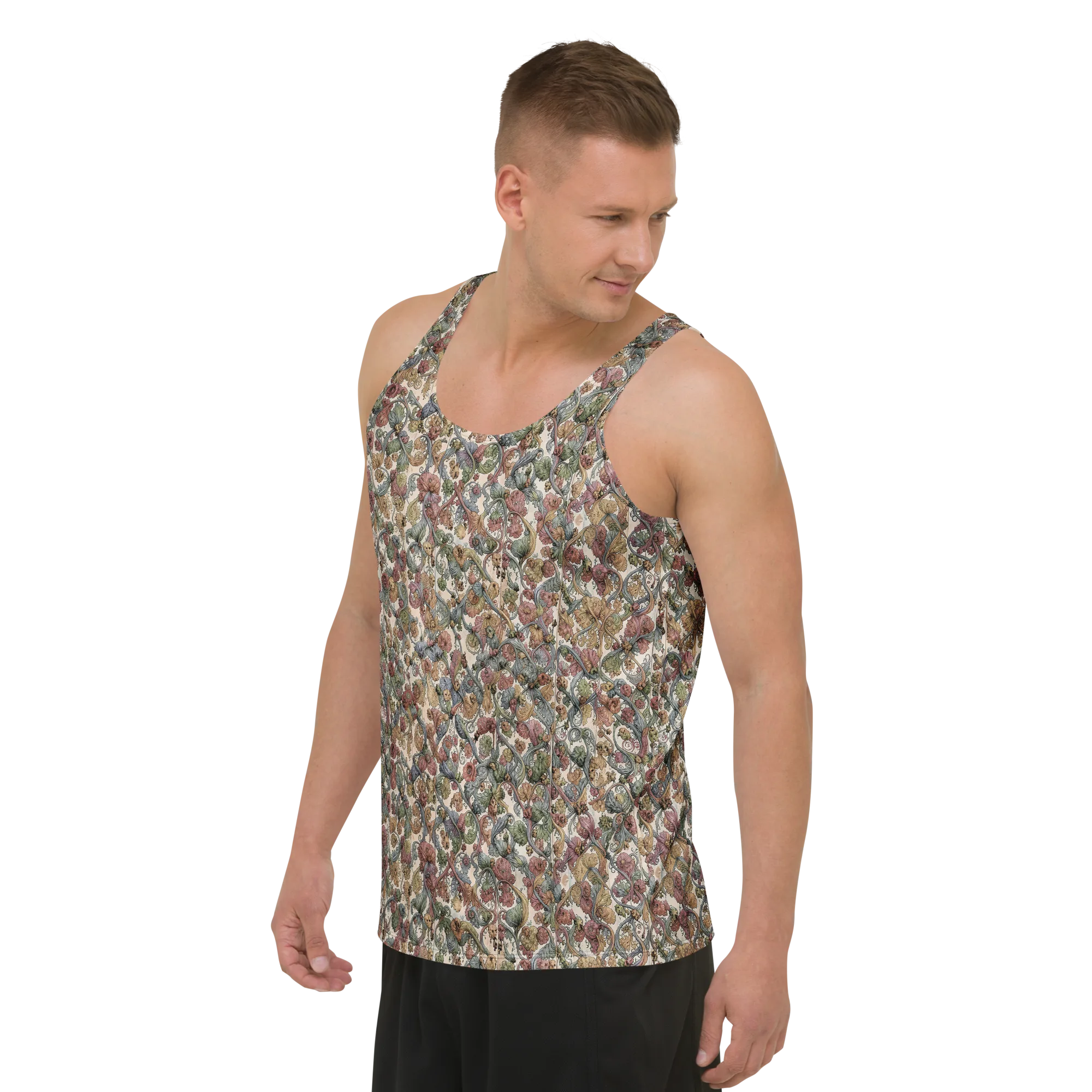 Velvet Herbarium on Men's Tank Top — Left Front