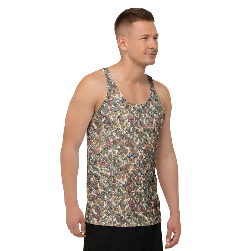 Velvet Herbarium on Men's Tank Top — Right Front