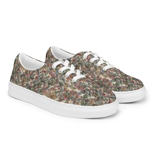 Velvet Herbarium on a Men's Lace-Up Canvas Shoes