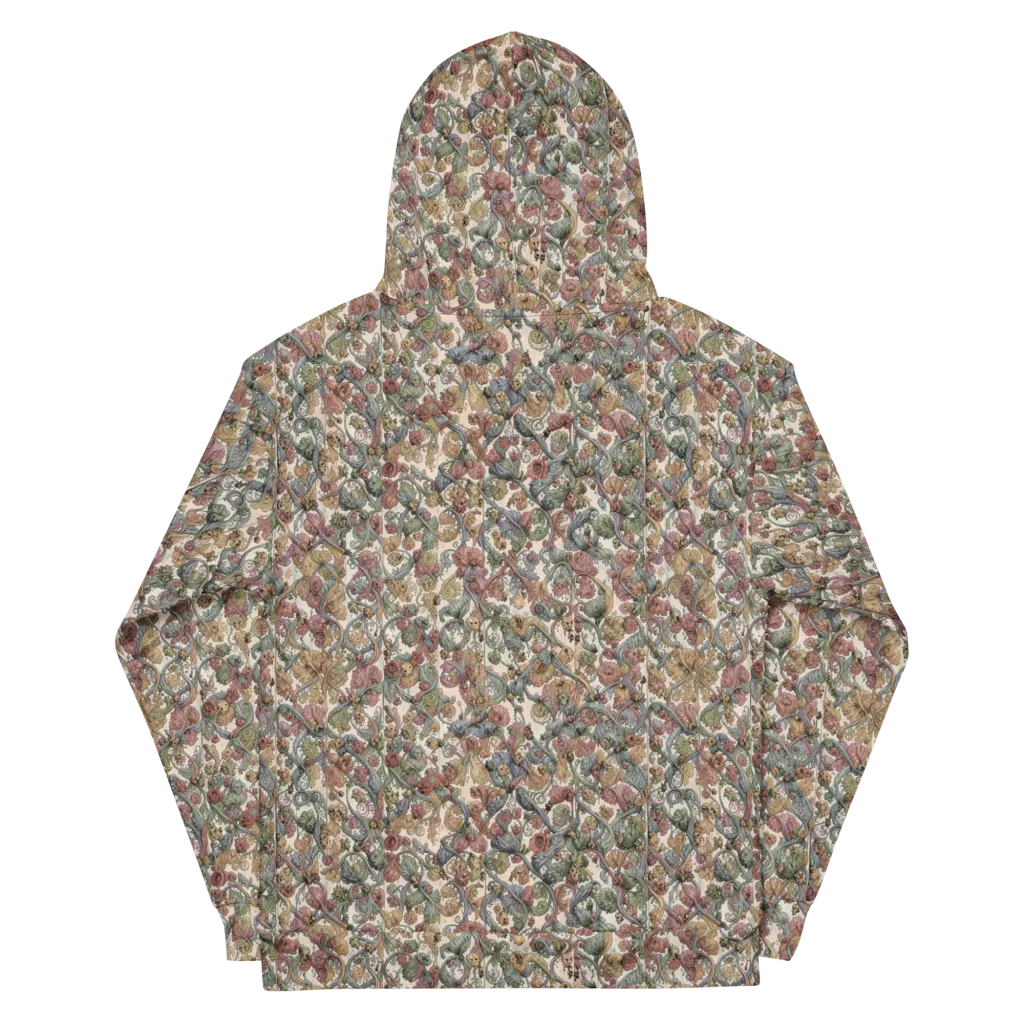 Velvet Herbarium on Cotton Hoodie — Back