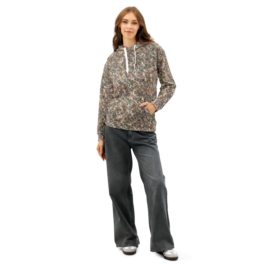 Velvet Herbarium on Cotton Hoodie — Front