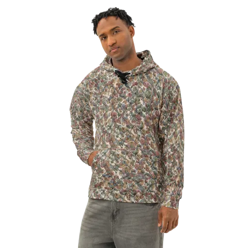 Velvet Herbarium on a Cotton Hoodie