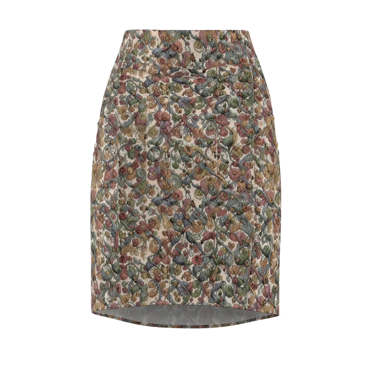 Velvet Herbarium on Pencil Skirt — Front