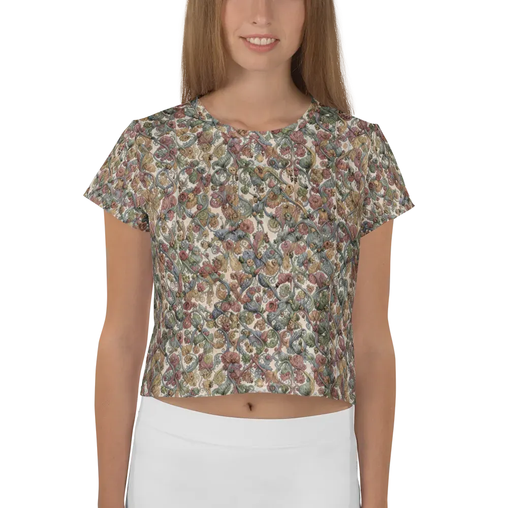 Velvet Herbarium on Crop Tee — Front