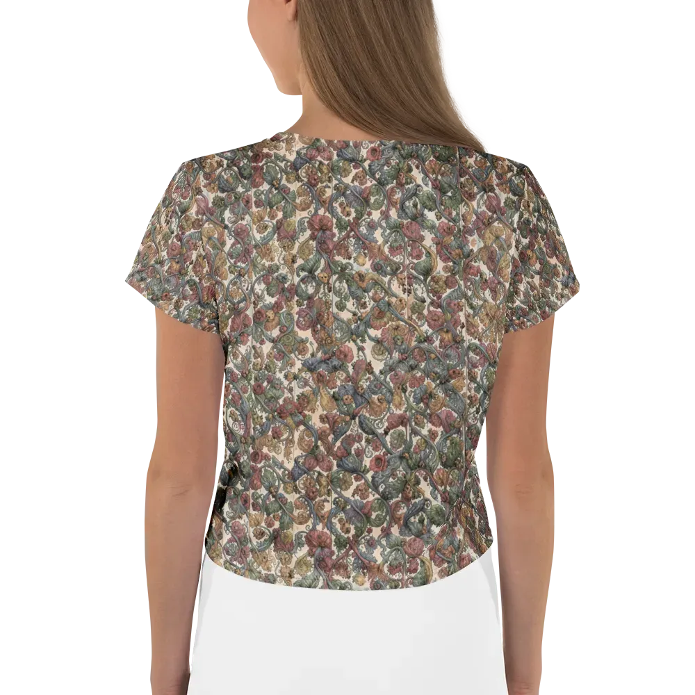 Velvet Herbarium on Crop Tee — Back