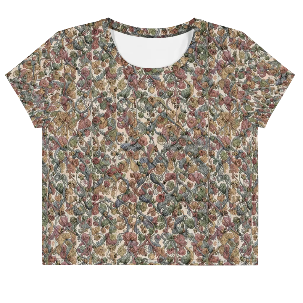 Velvet Herbarium on Crop Tee — Front
