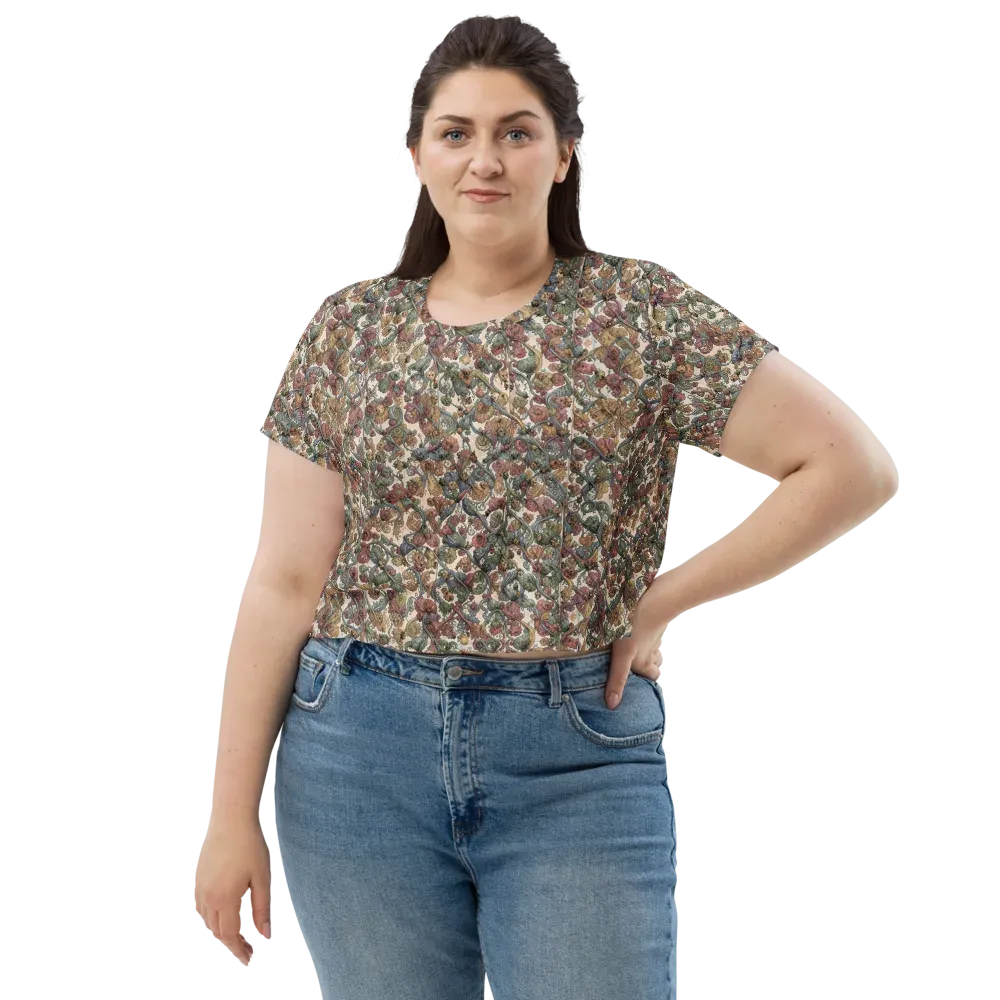 Velvet Herbarium on Crop Tee — Front