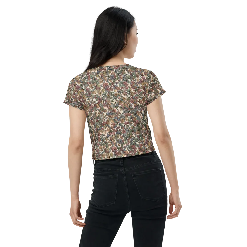 Velvet Herbarium on Crop Tee — Back
