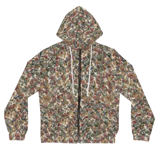 Velvet Herbarium on a Women's Full-Zip Hoodie