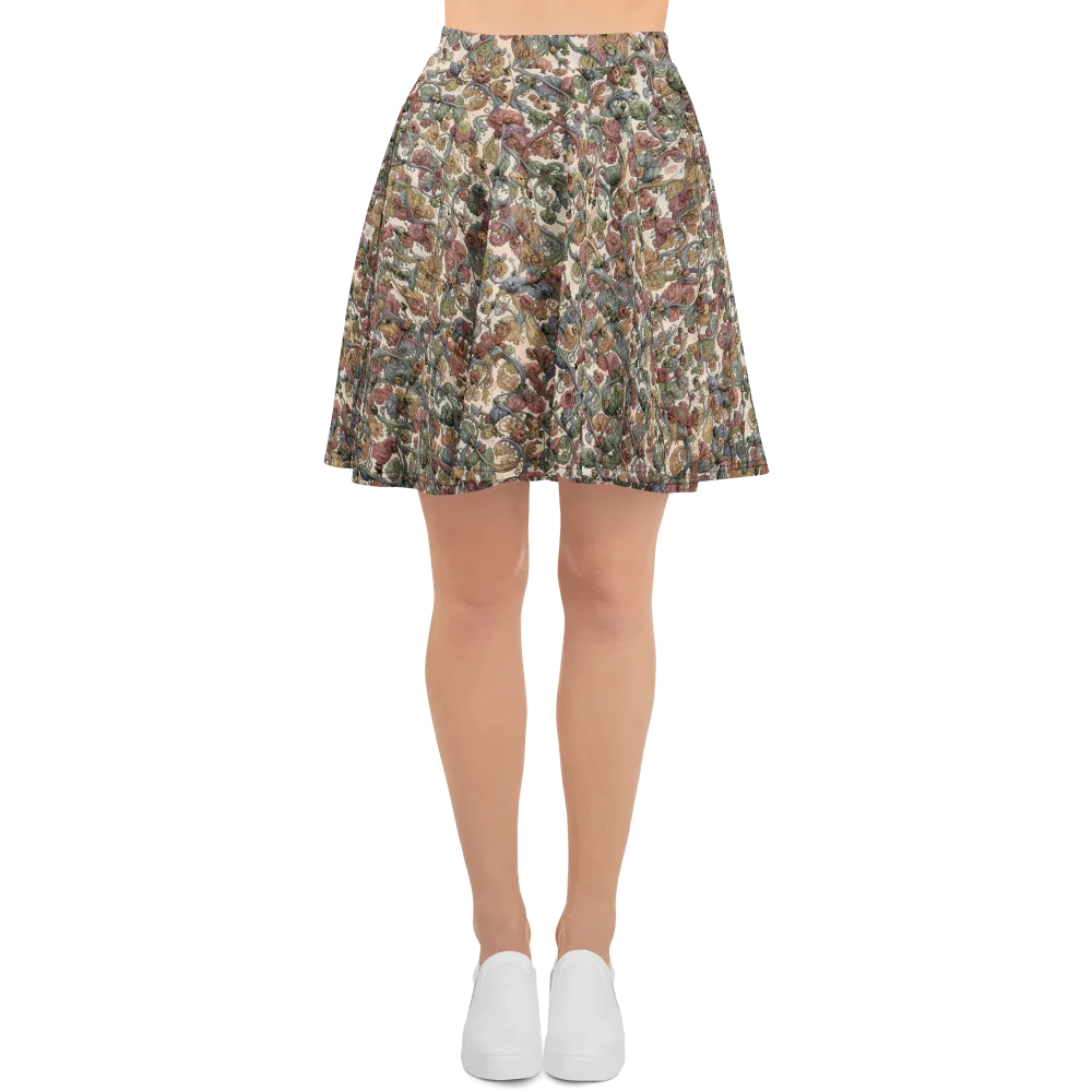 Velvet Herbarium on Skater Skirt — Front