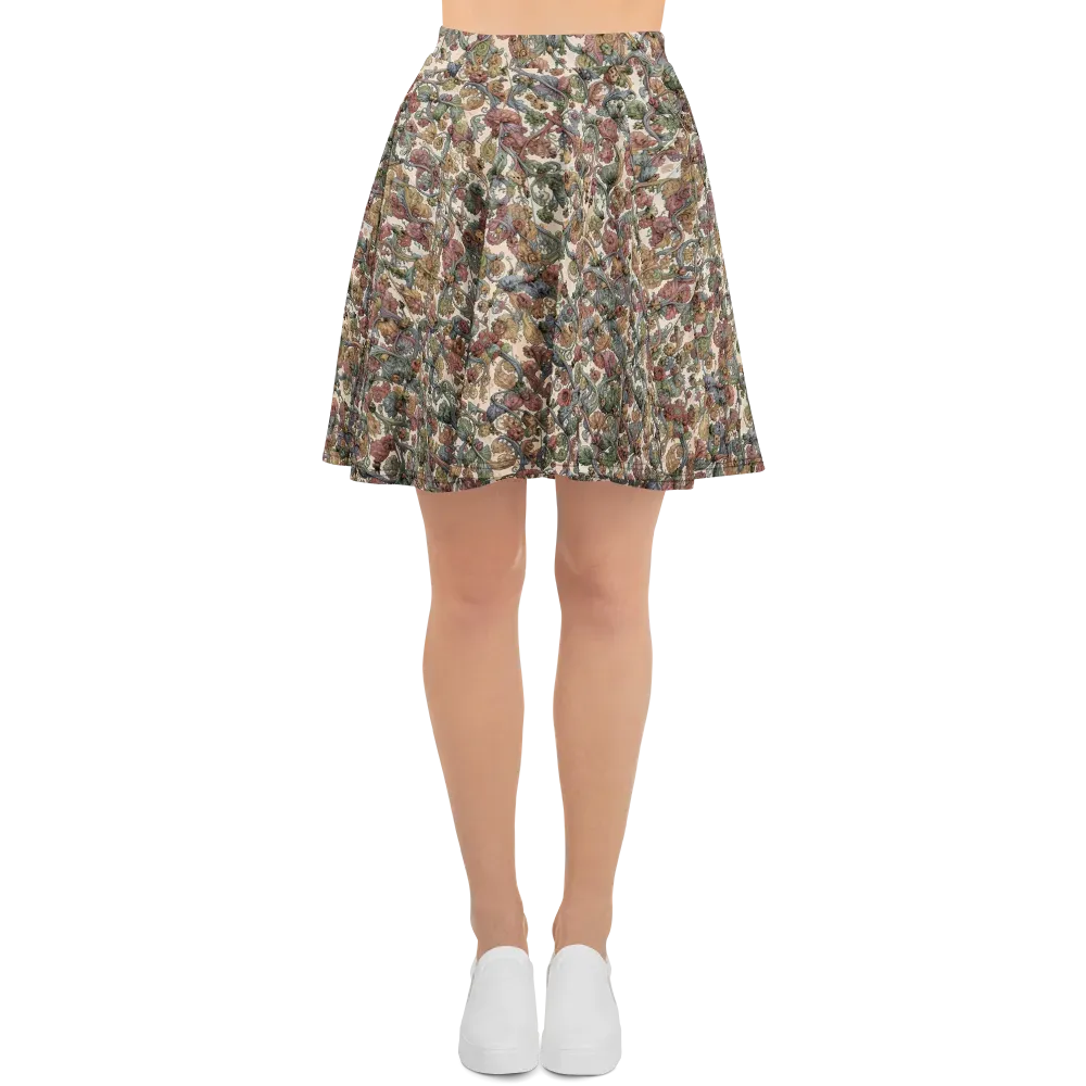 Velvet Herbarium on Skater Skirt — Front