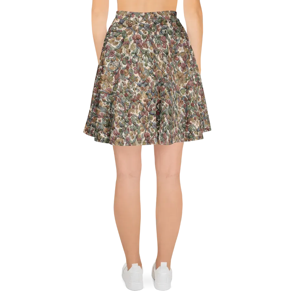 Velvet Herbarium on Skater Skirt — Back
