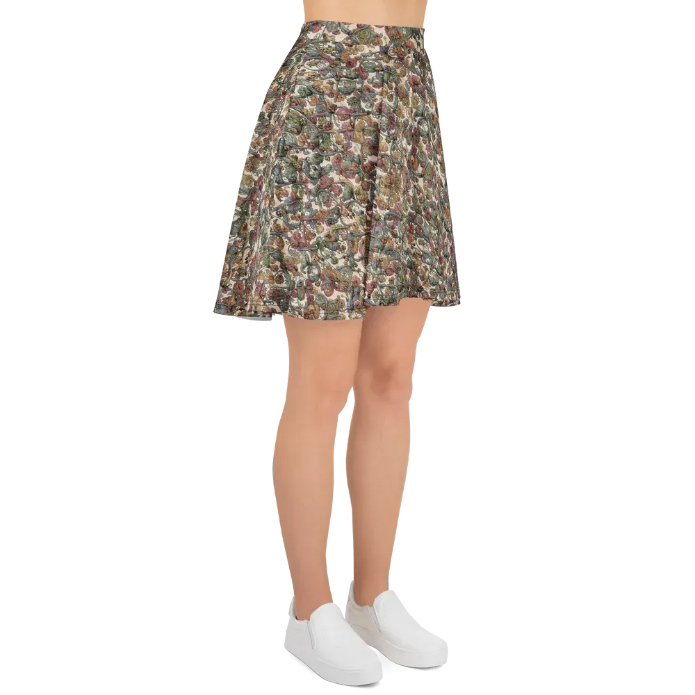 Velvet Herbarium on Skater Skirt — Right