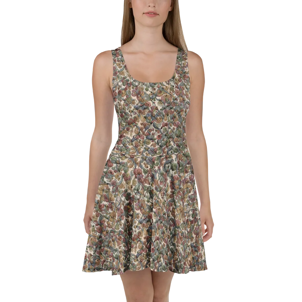 Velvet Herbarium on Skater Dress — Front