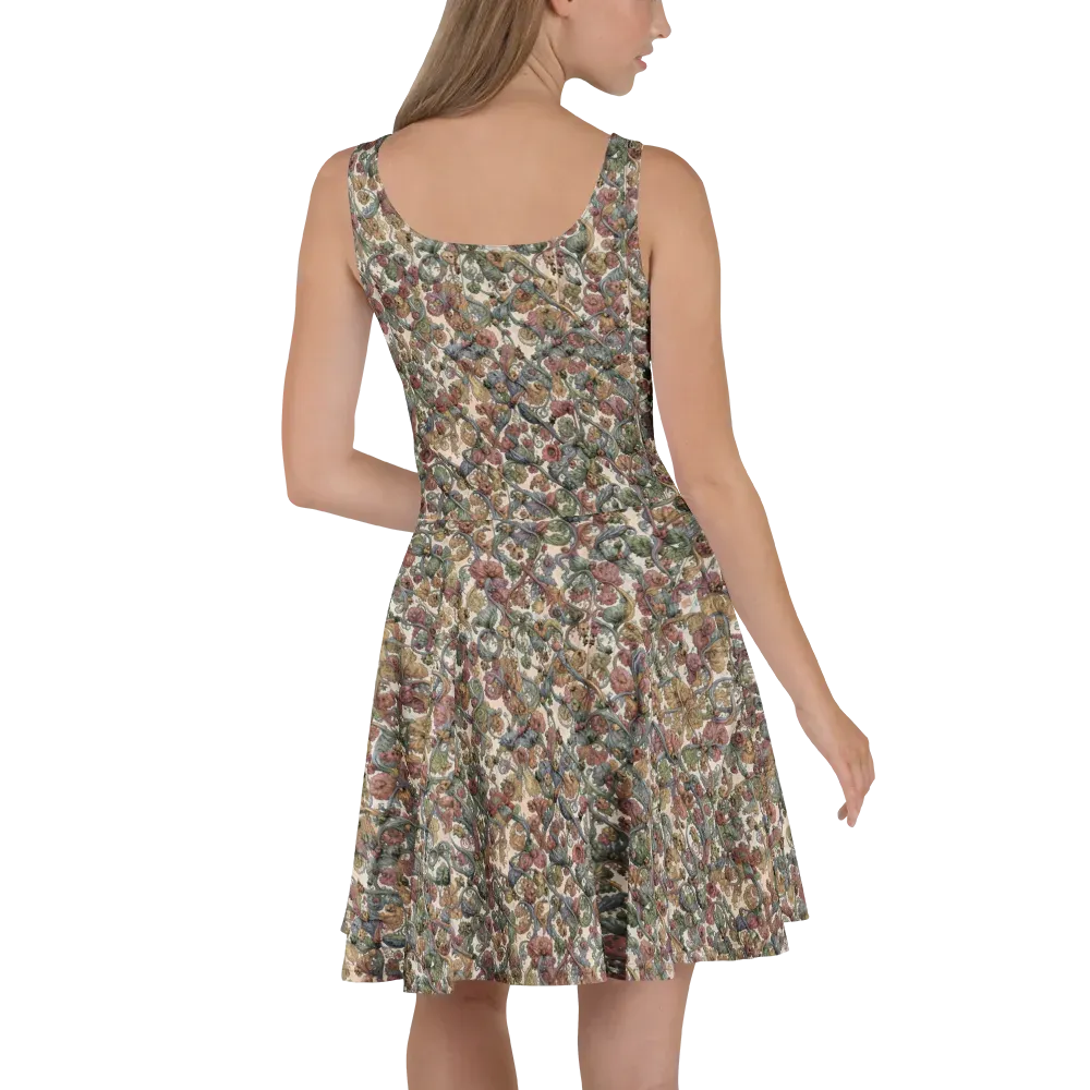 Velvet Herbarium on Skater Dress — Back