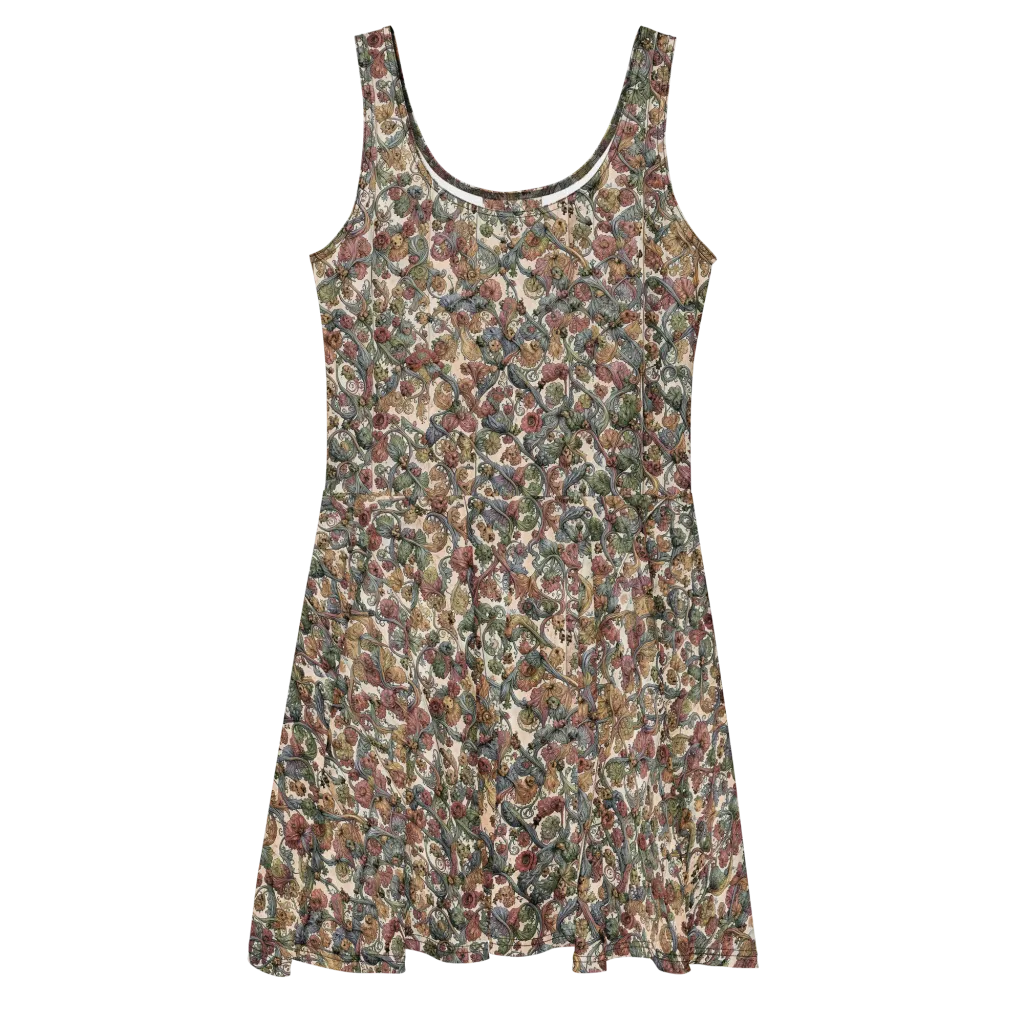 Velvet Herbarium on Skater Dress — Front
