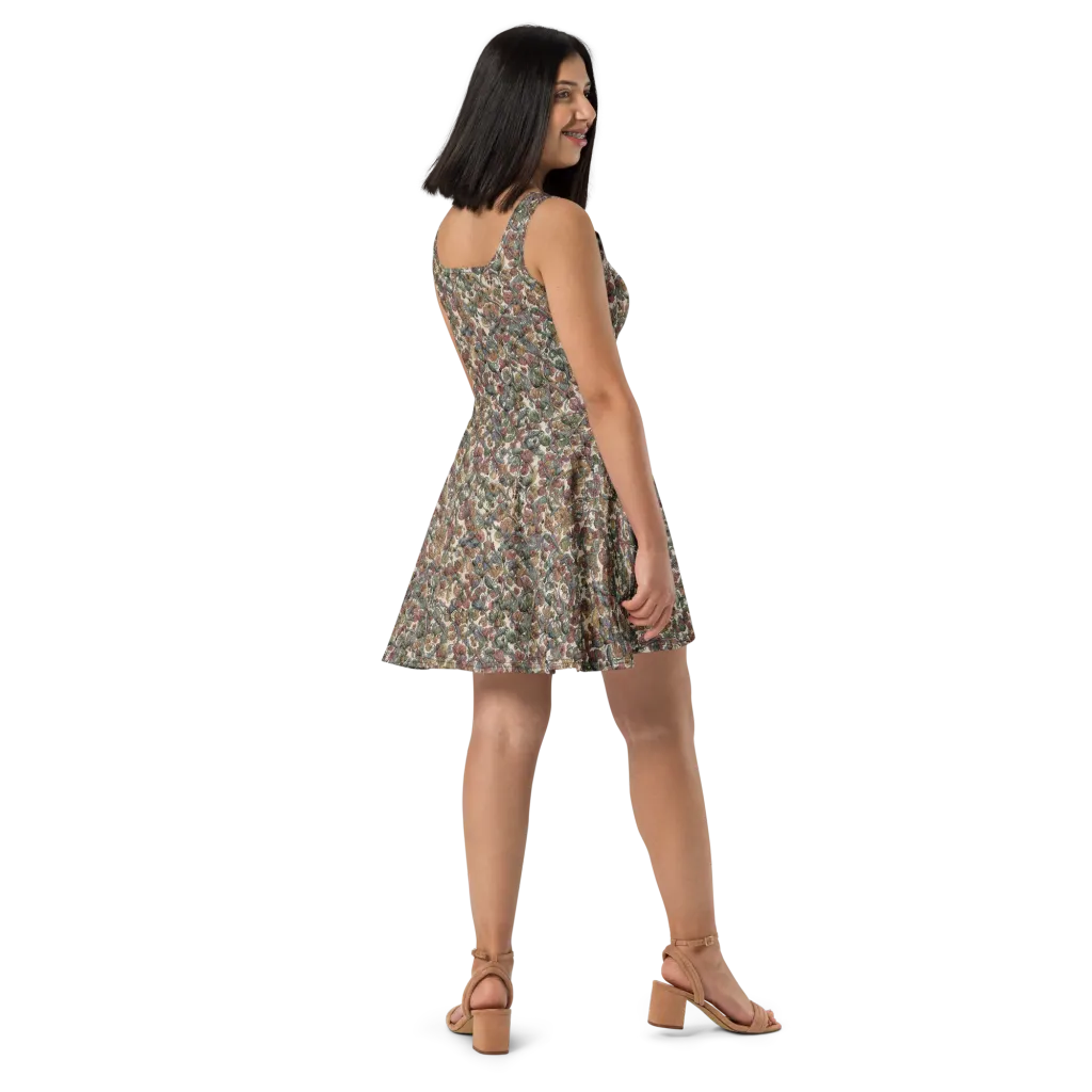 Velvet Herbarium on Skater Dress — Right