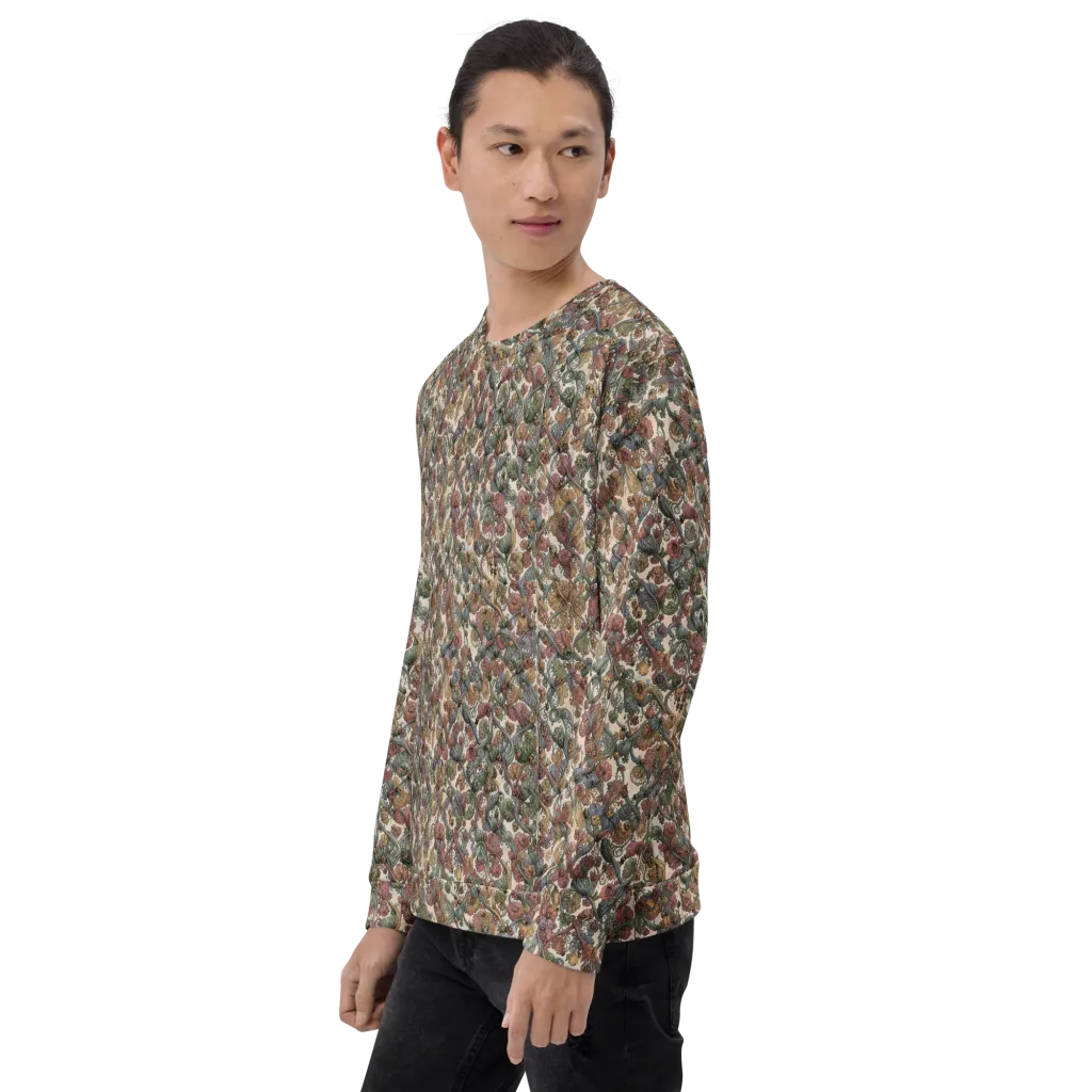 Velvet Herbarium on Sweatshirt — Left Front