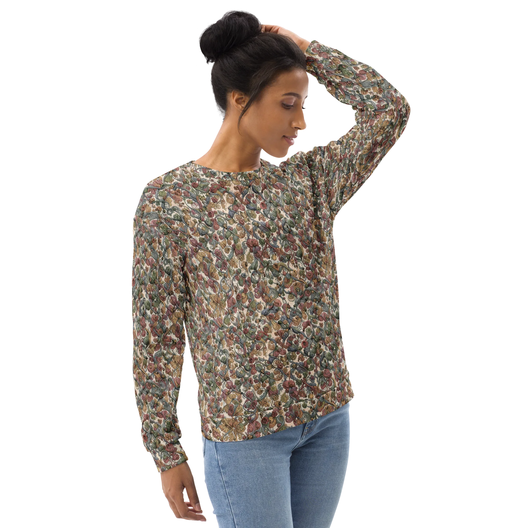 Velvet Herbarium on Sweatshirt — Right Front