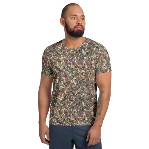 Velvet Herbarium on a Men's Athletic T-Shirt