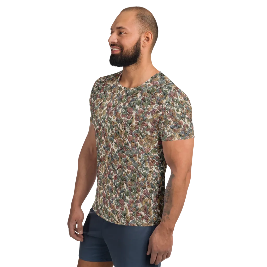 Velvet Herbarium on Men's Athletic T-Shirt — Left