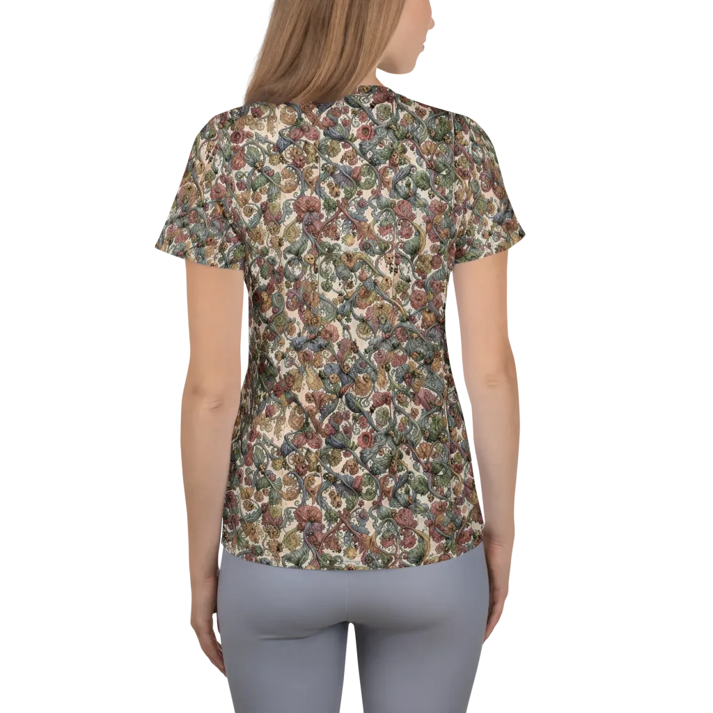 Velvet Herbarium on Women's Athletic T-Shirt — Back