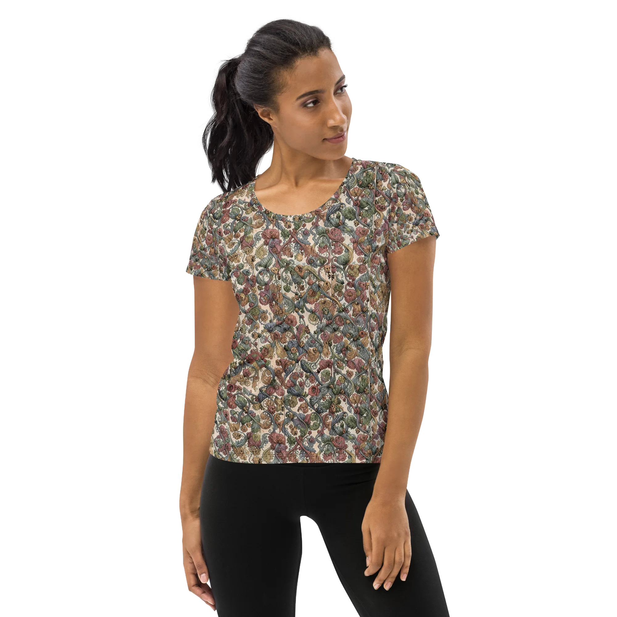 Velvet Herbarium on Women's Athletic T-Shirt — Front
