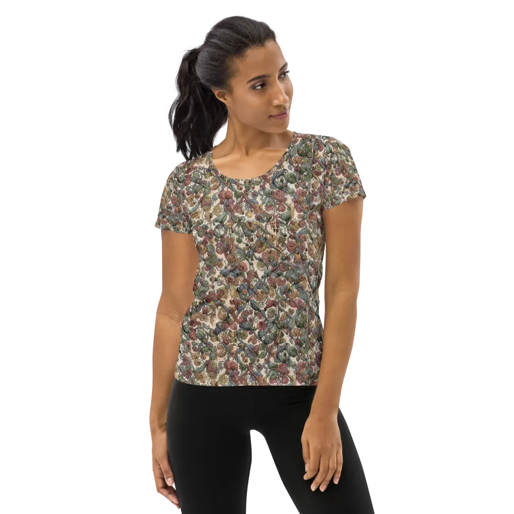 Velvet Herbarium on Women's Athletic T-Shirt — Front