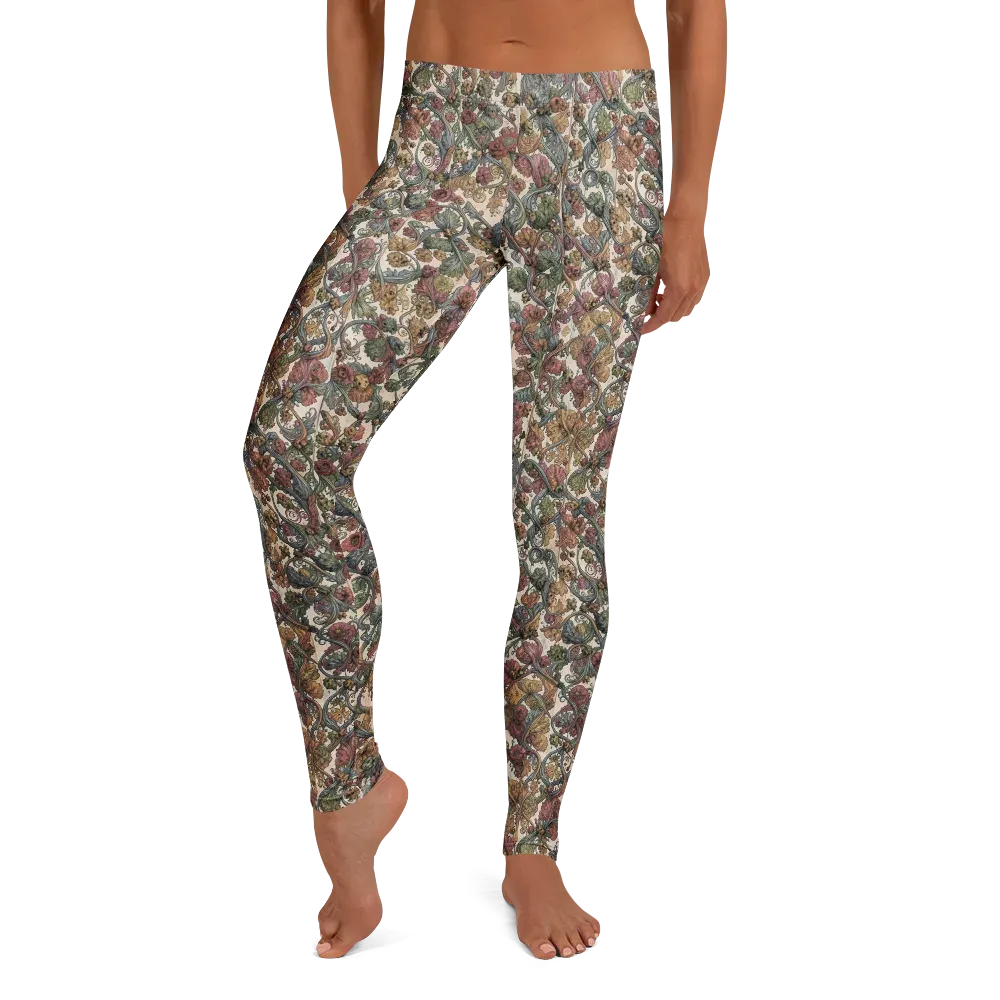 Velvet Herbarium on Leggings — Front