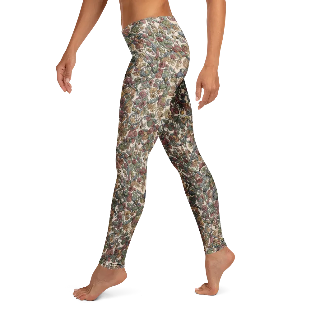 Velvet Herbarium on Leggings — Left
