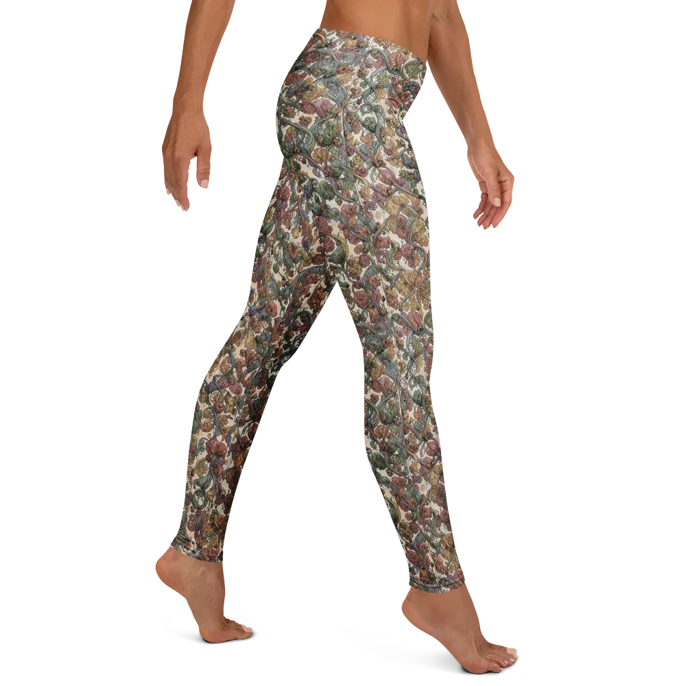 Velvet Herbarium on Leggings — Right