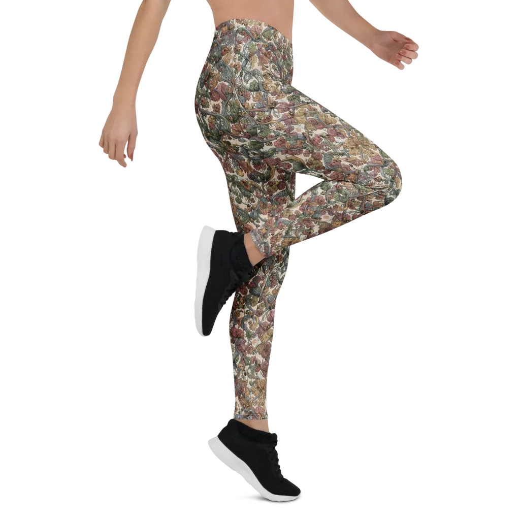 Velvet Herbarium on Leggings — Right