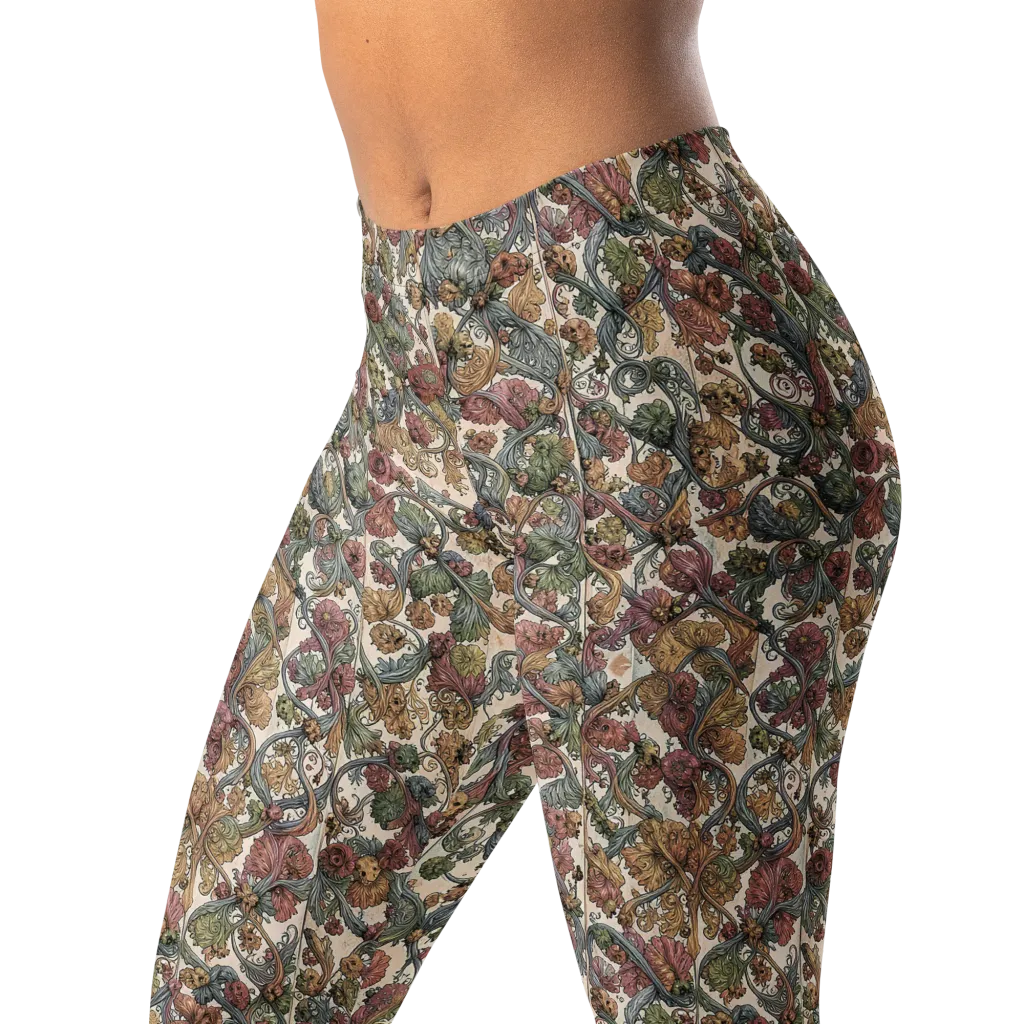 Velvet Herbarium on Leggings — Left Front