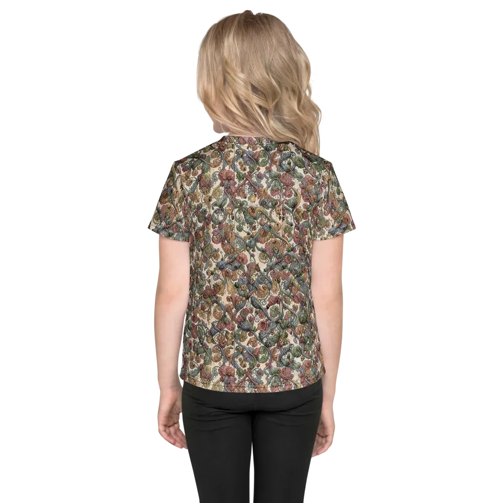 Velvet Herbarium on Kids Crew Neck T-Shirt — Back