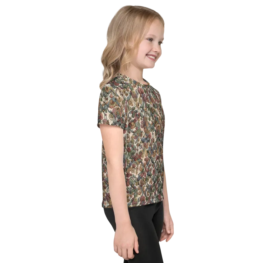 Velvet Herbarium on Kids Crew Neck T-Shirt — Right