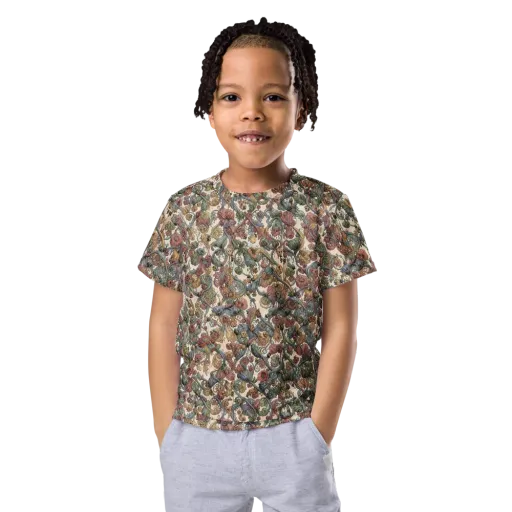 Velvet Herbarium on a Kids Crew Neck T-Shirt