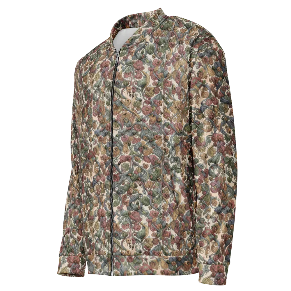 Velvet Herbarium on Bomber Jacket — Left Front