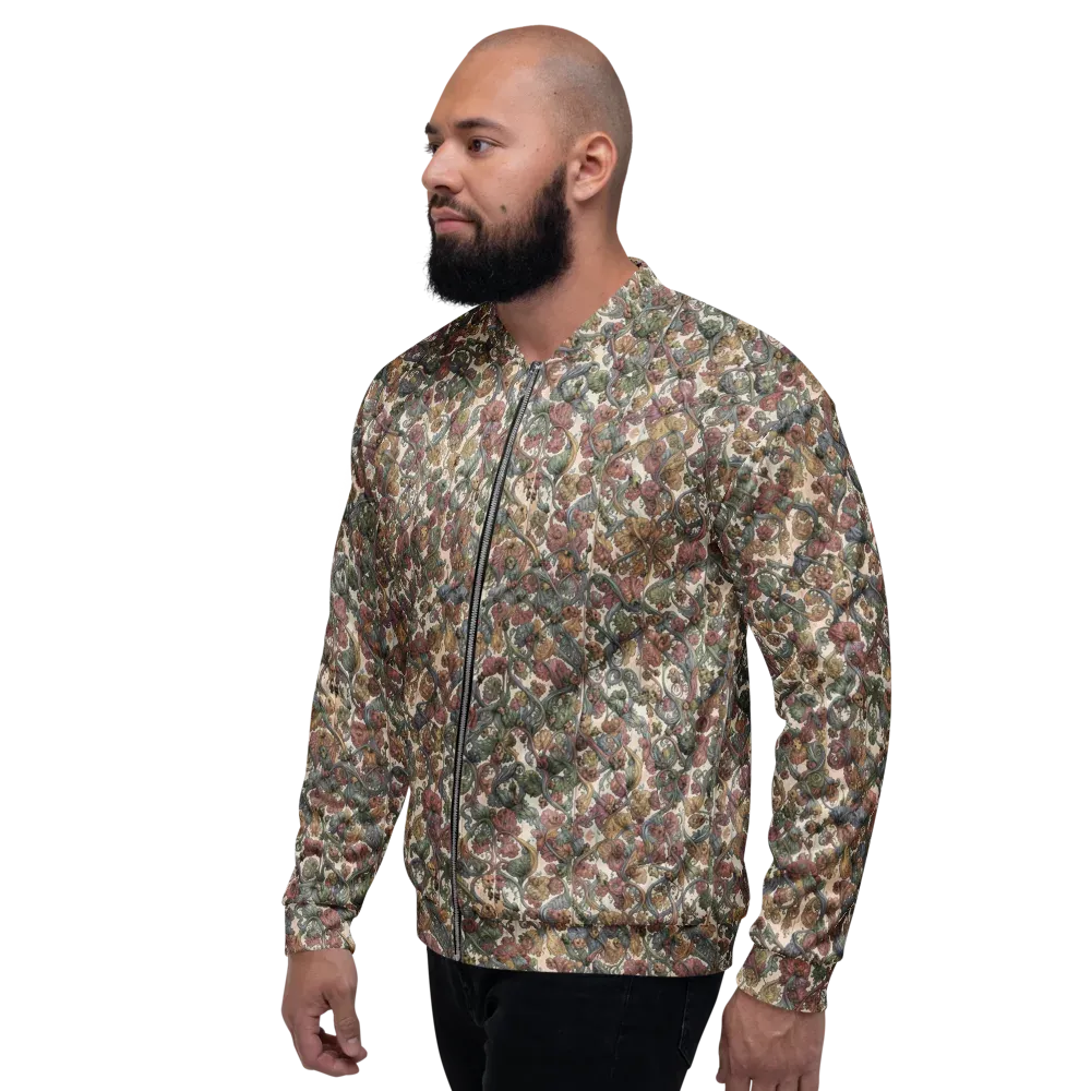 Velvet Herbarium on Bomber Jacket — Left