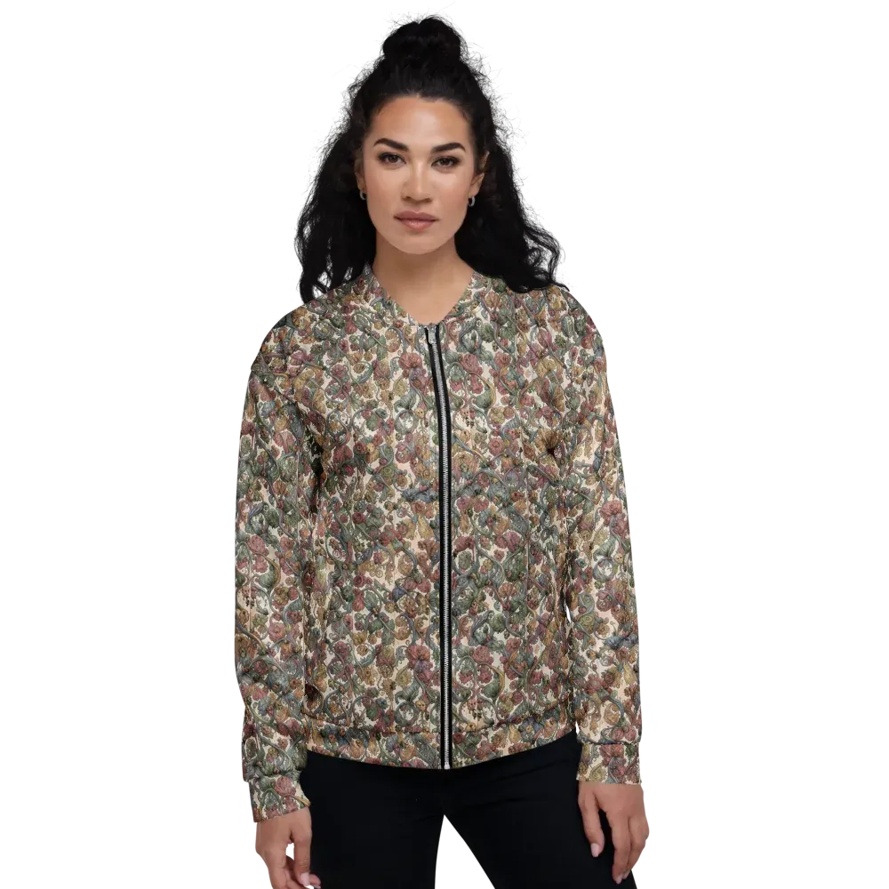 Velvet Herbarium on Bomber Jacket — Front