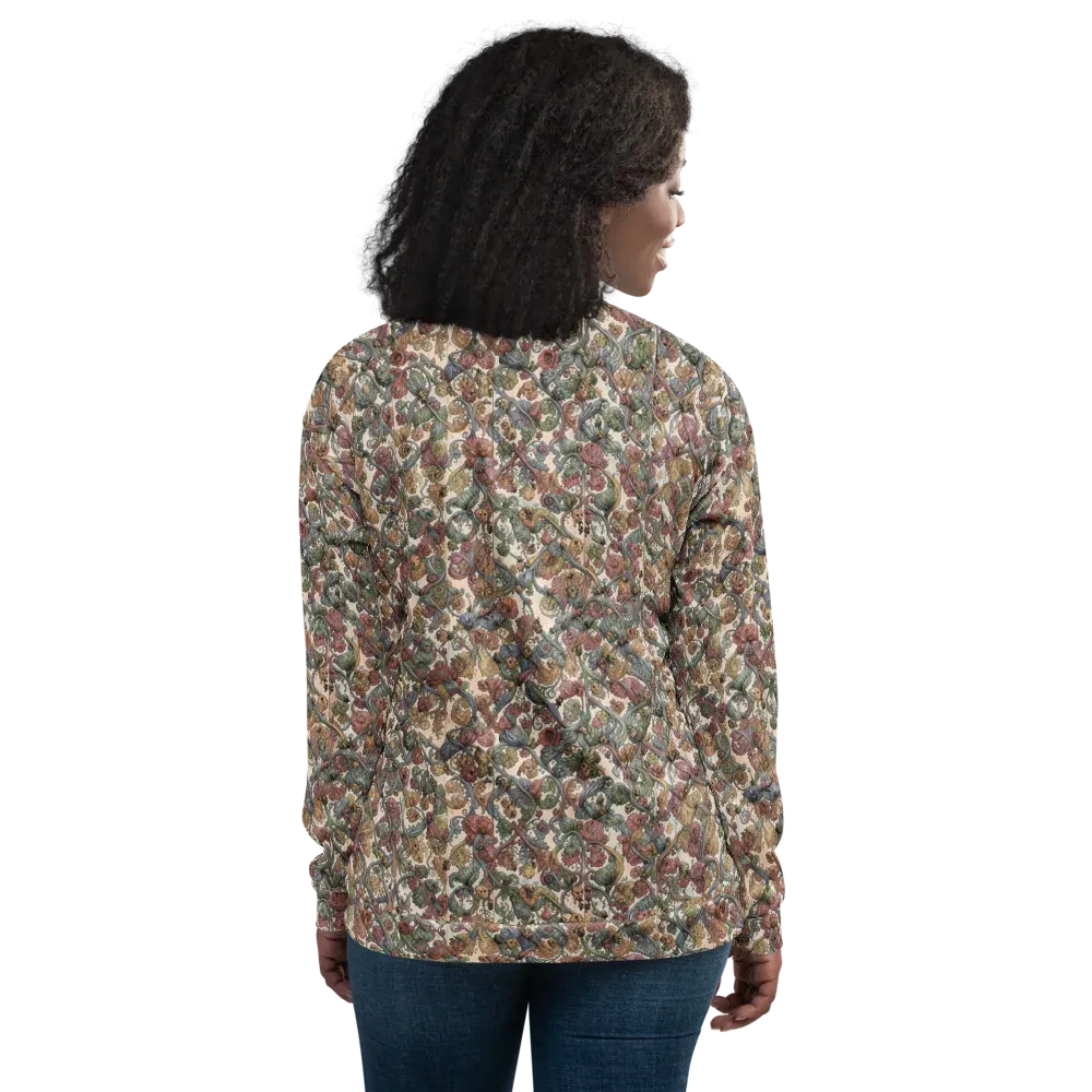 Velvet Herbarium on Bomber Jacket — Back