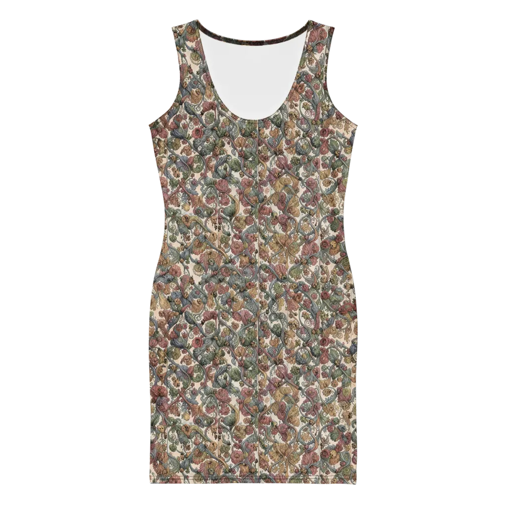 Velvet Herbarium on Bodycon Dress — Front