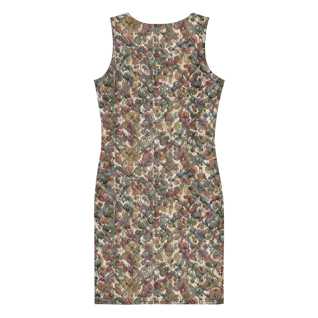 Velvet Herbarium on Bodycon Dress — Back