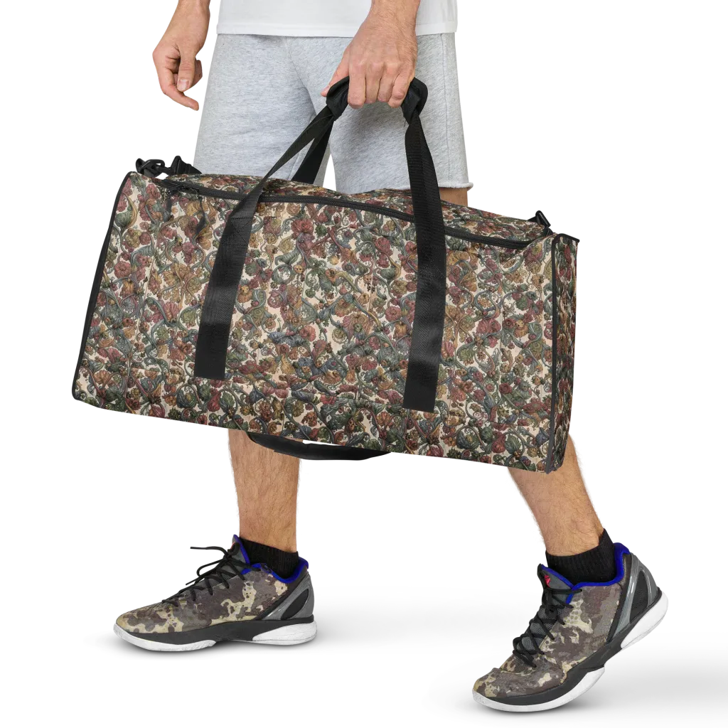 Velvet Herbarium on Duffle Bag — Front