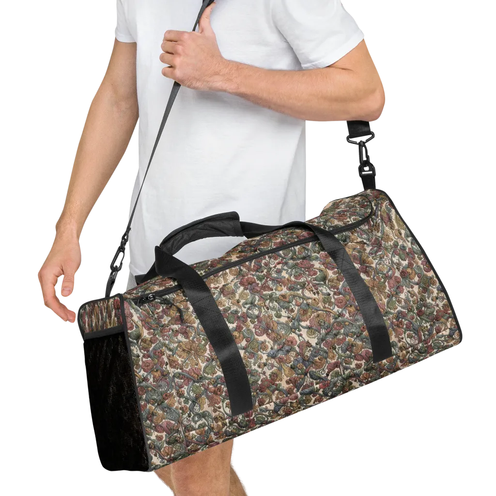 Velvet Herbarium on Duffle Bag — Right Front