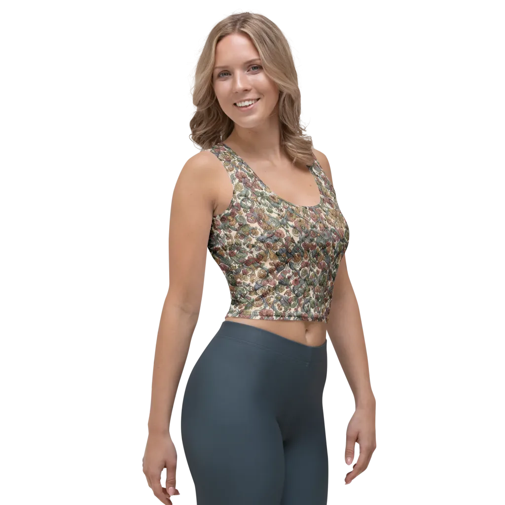 Velvet Herbarium on Crop Top — Right Front