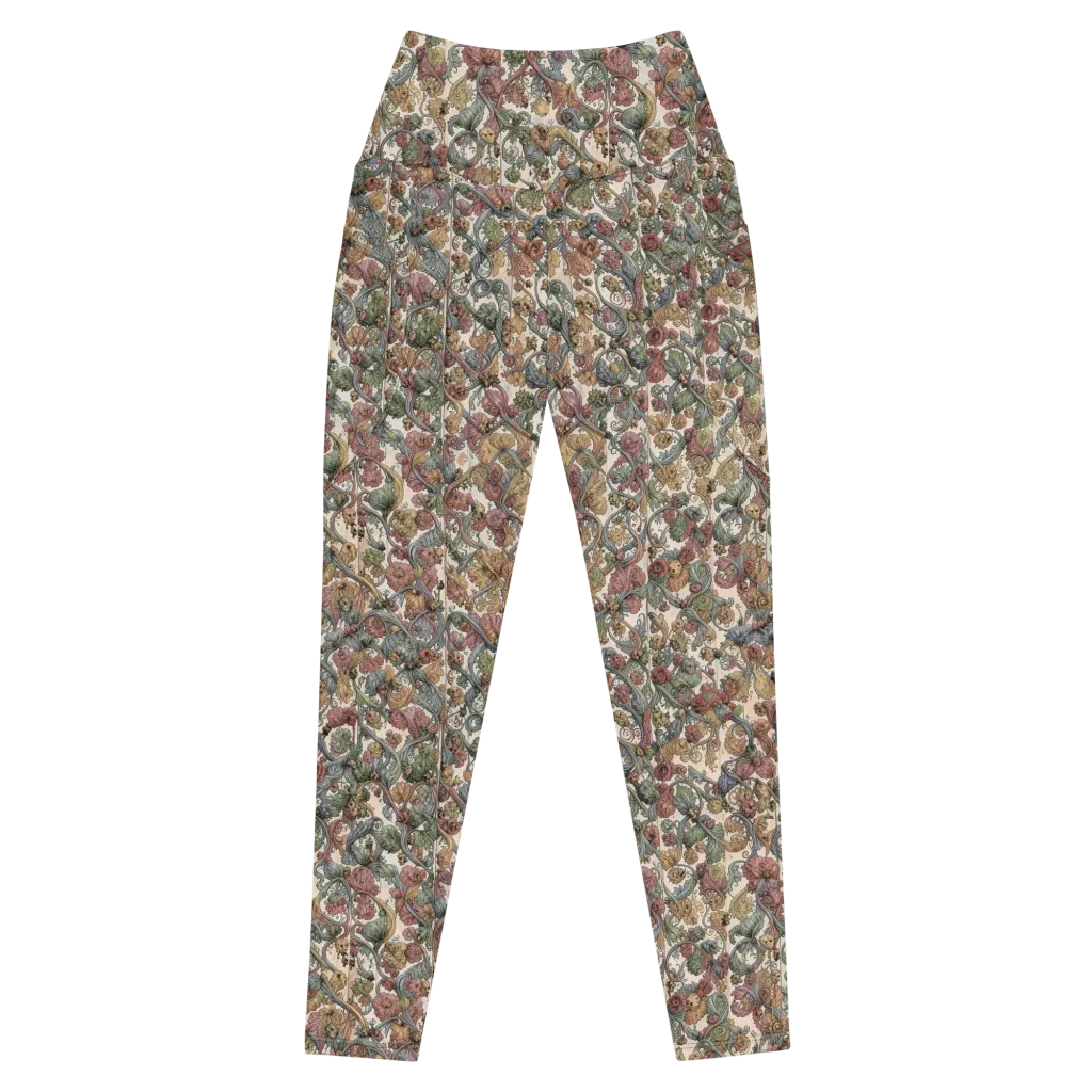 Velvet Herbarium on Leggings with Pockets — Front